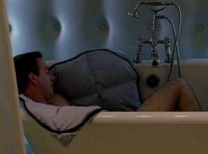 Corpse in a bathtub